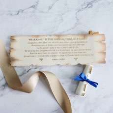 Latest Invitation Foil Printing Customized Nostalgic Style Scroll Invitation